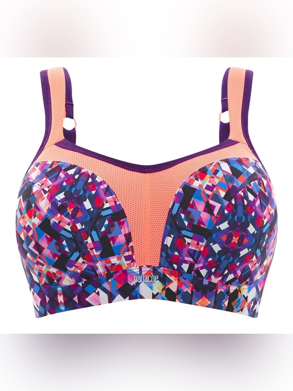 Panache Power Wired Sports Bra Vibrant Odyssey Kaleidoscope Geometric UK 32GG